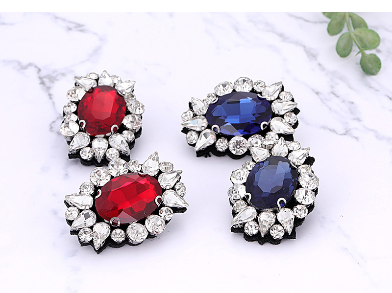Fashion Red Oval Shape Design Earrings,Stud Earrings