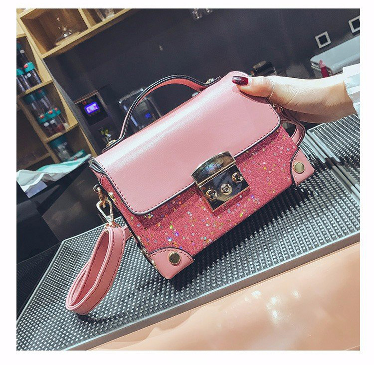 Fashion Pink Paillette Decorated Bag,Handbags