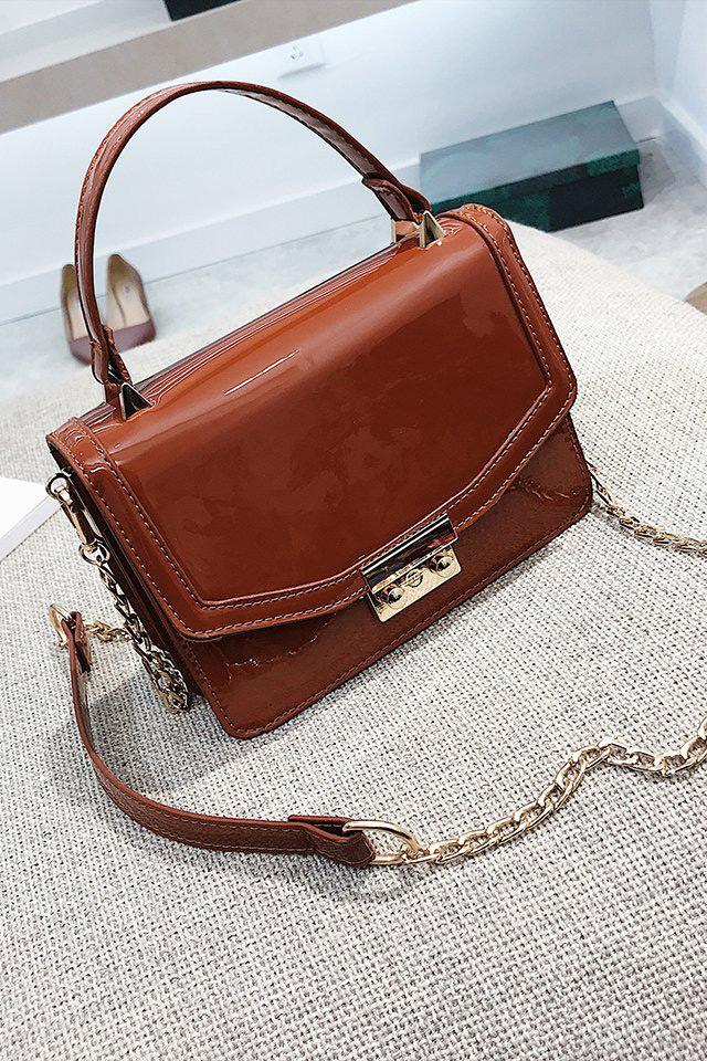 Fashion Claret Red Belt Buckle Decorated Bag,Handbags