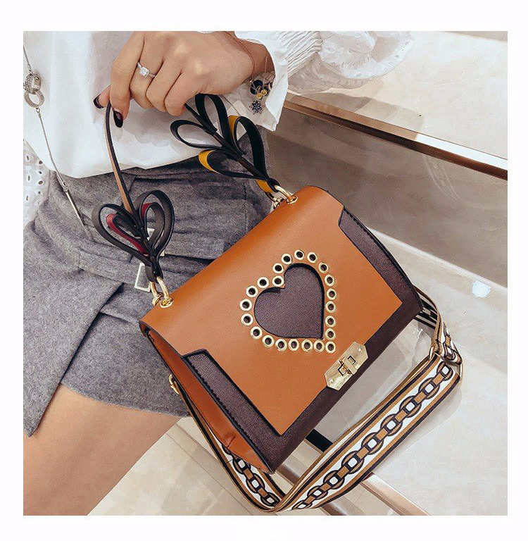 Fashion Black Heart Shape Decorated Bag,Handbags