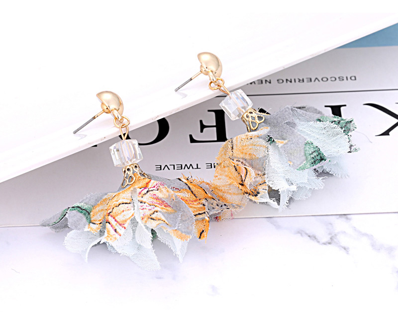 Fashion White Flower Shape Design Earrings,Drop Earrings