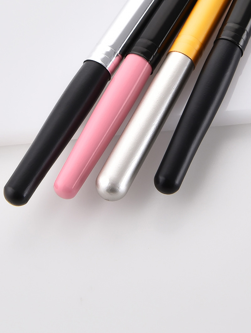 Fashion Pink+black Flat Shape Decorated Makeup Brush,Beauty tools