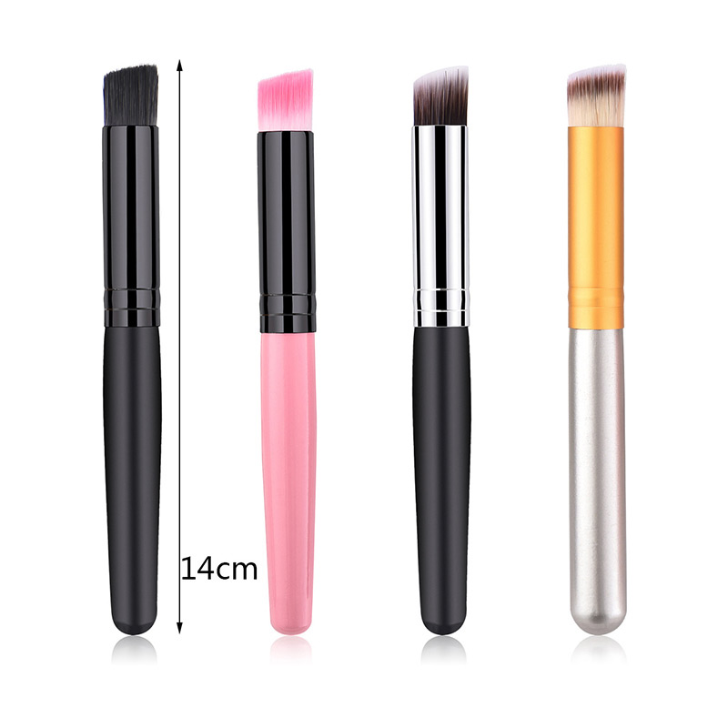 Fashion Silver Color+yellow Flat Shape Decorated Makeup Brush,Beauty tools