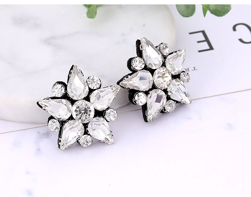 Fashion Gray Waterdrop Shape Decorated Earrings,Stud Earrings
