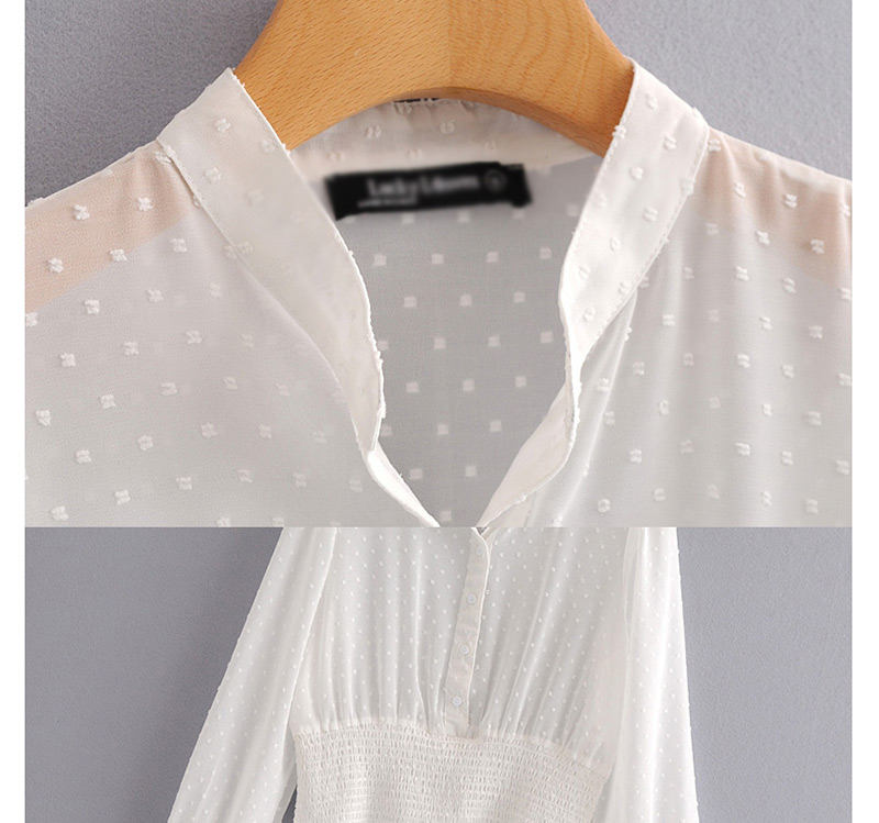 Fashion White Pure Color Decorated Shirt,Sunscreen Shirts