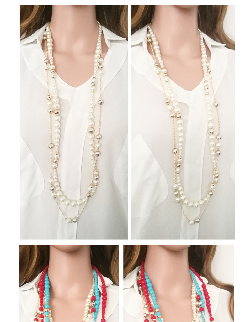 Fashion White Pearls Decorated Double Layer Jewelry Sets,Jewelry Sets