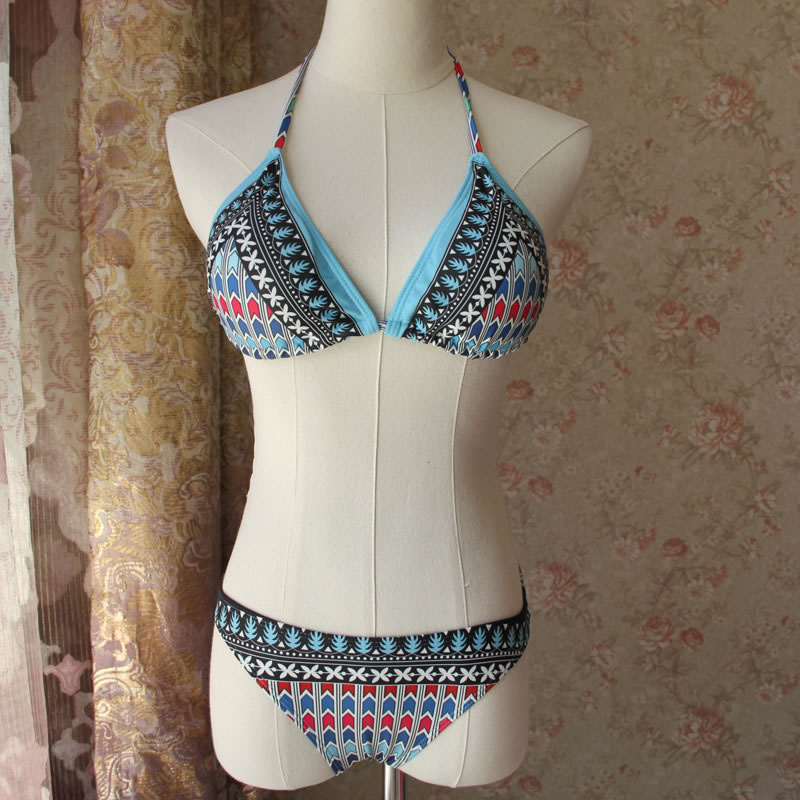 Sexy Multi-color Geometric Shape Pattern Decorated Bikini,Bikini Sets