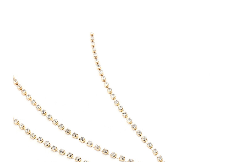 Fashion Gold Color Full Diamond Decorated Multi-layer Body Chain,Body Piercing Jewelry