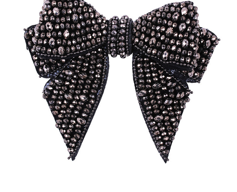 Fashion Black Full Diamond Design Bowknot Shape Shoes Accessories（1pc）,Body Piercing Jewelry