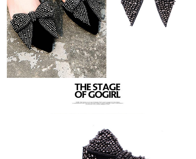 Fashion Black Full Diamond Design Bowknot Shape Shoes Accessories（1pc）,Body Piercing Jewelry