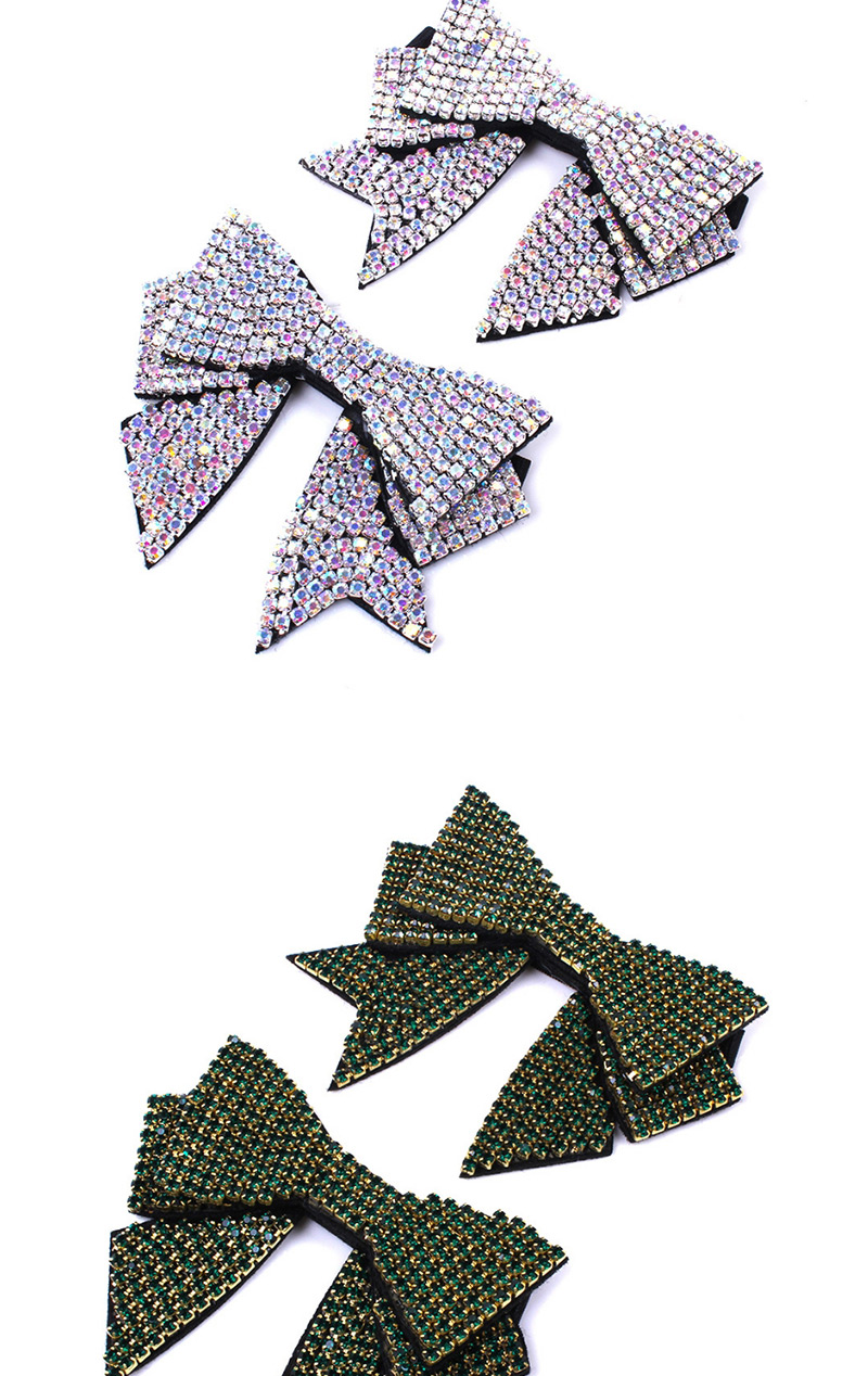 Fashion Blue Full Diamond Design Bowknot Shape Shoes Accessories（1pc),Body Piercing Jewelry