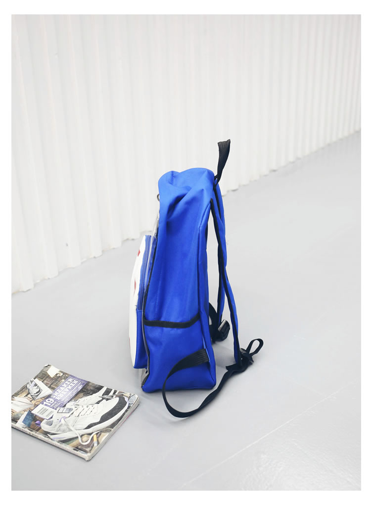 Fashion Blue People Pattern Decorated Simple Backpack(small),Backpack