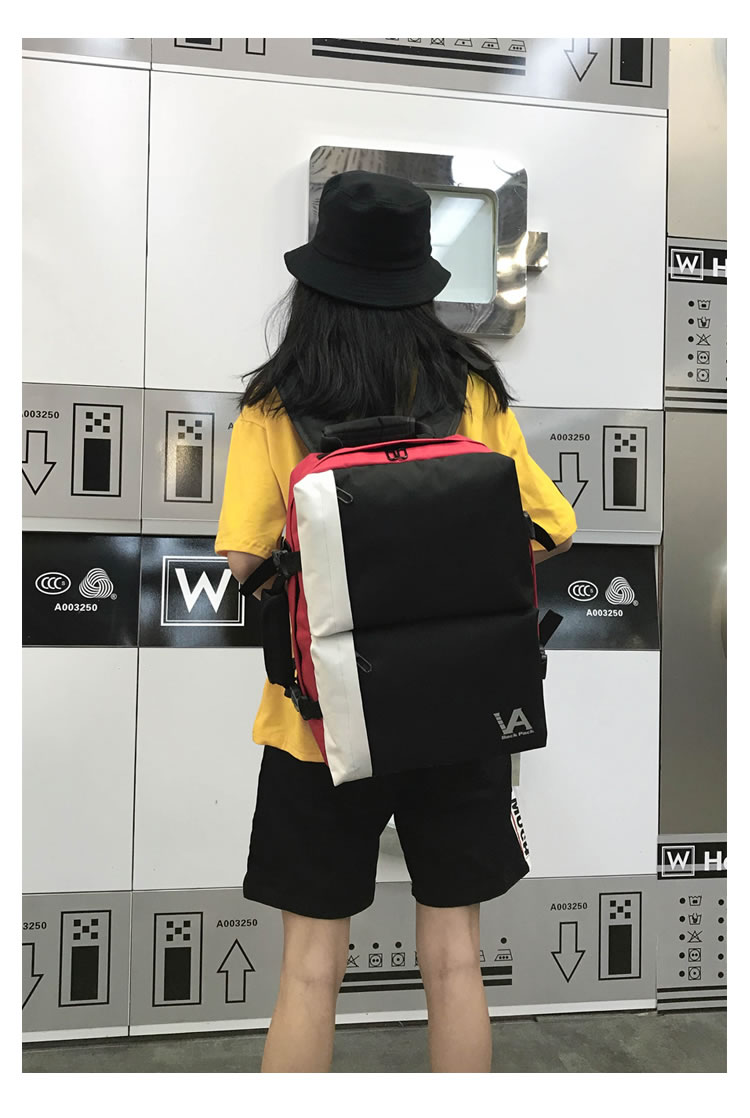 Fashion Black+white Color Matching Design Casual Backpack,Backpack