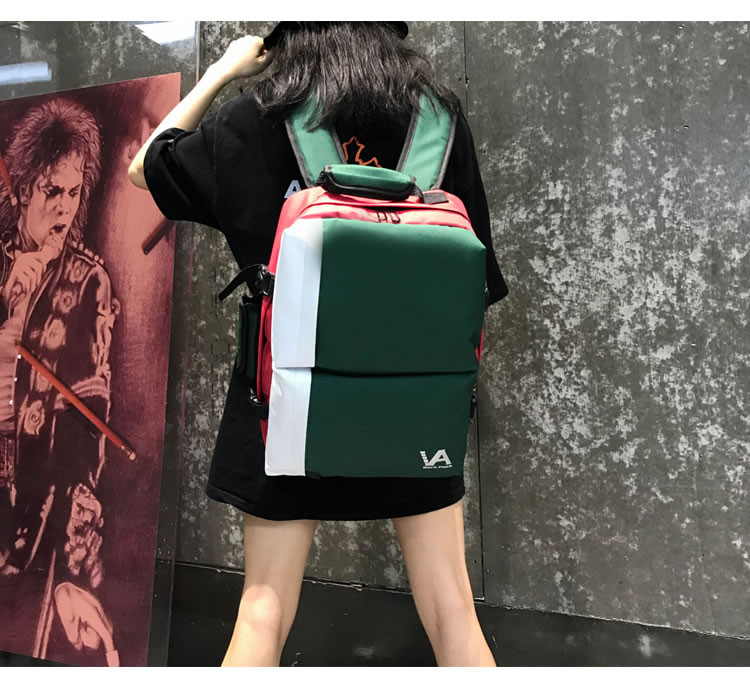 Fashion Green+white Color Matching Design Casual Backpack,Backpack