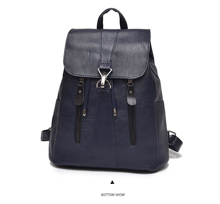 Fashion Dake Blue Pure Color Desgin Leisure Travel Bag,Backpack