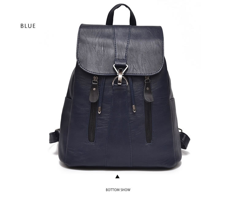 Fashion Dake Blue Pure Color Desgin Leisure Travel Bag,Backpack