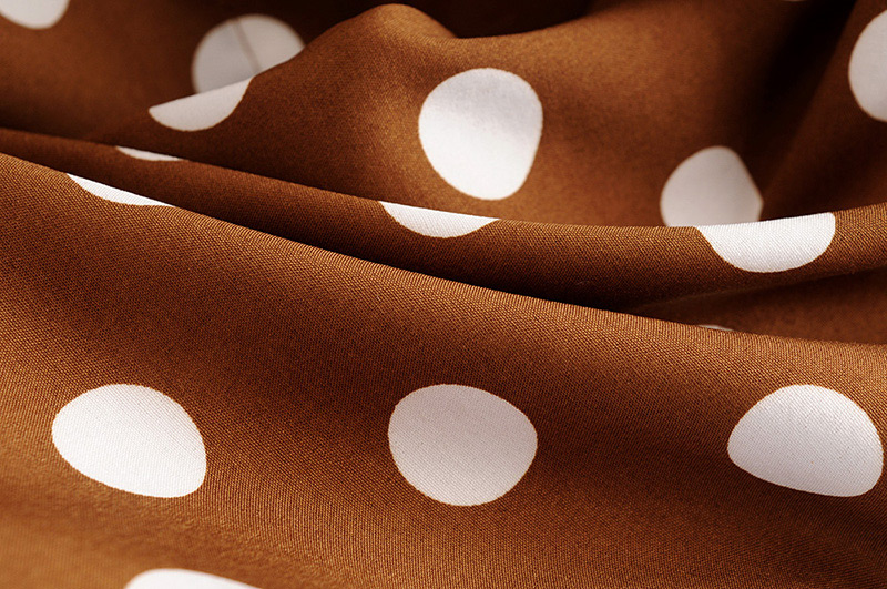 Fashion Coffee Dots Pattern Decorated Simple Skirt,Skirts