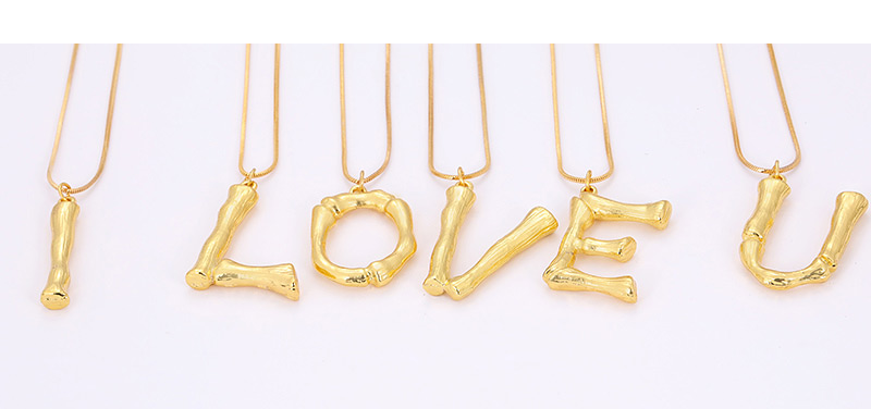 Fashion Gold Color Letter E Pendant Decorated Necklace,Pendants