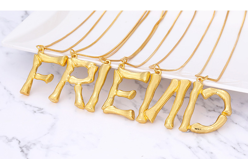 Fashion Gold Color Letter E Pendant Decorated Necklace,Pendants