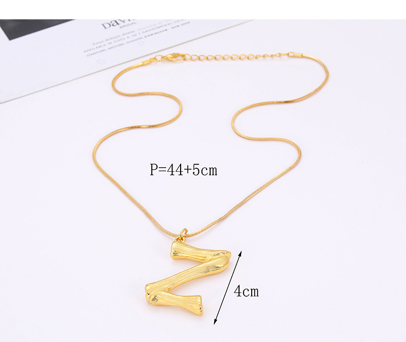Fashion Gold Color Letter F Pendant Decorated Necklace,Pendants