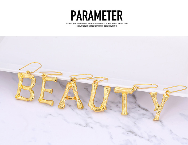 Fashion Gold Color Letter Q Decorated Pure Color Earrings,Drop Earrings