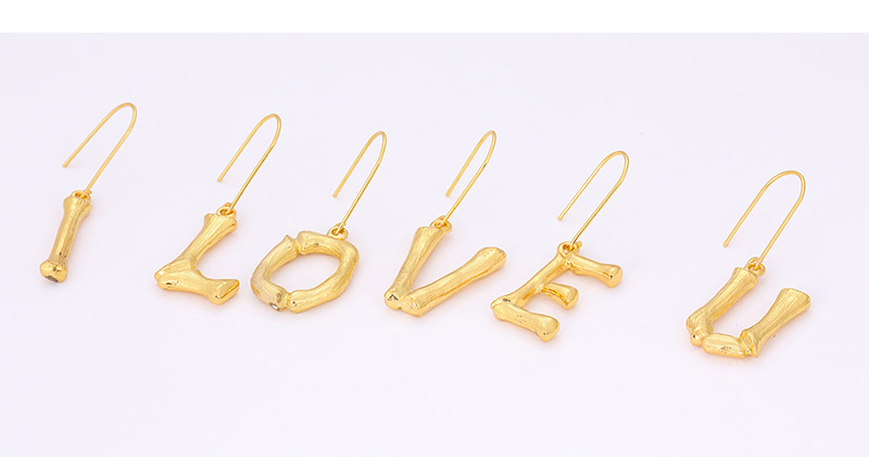 Fashion Gold Color Letter H Decorated Pure Color Earrings,Drop Earrings