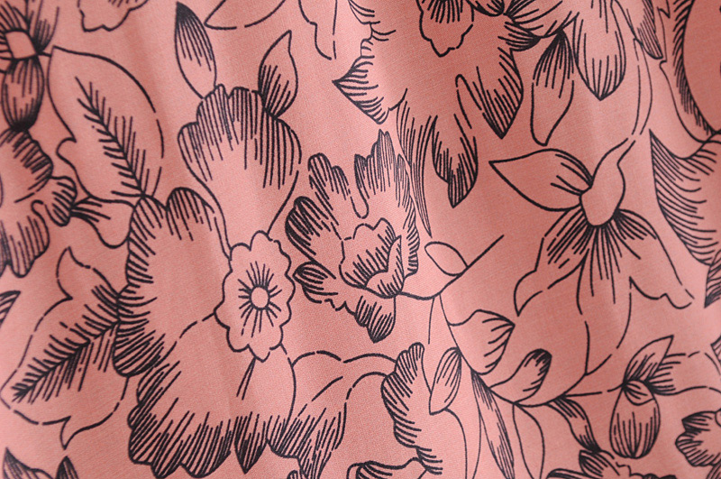 Elegant Pink Flower Pattern Decorated Skirt,Skirts
