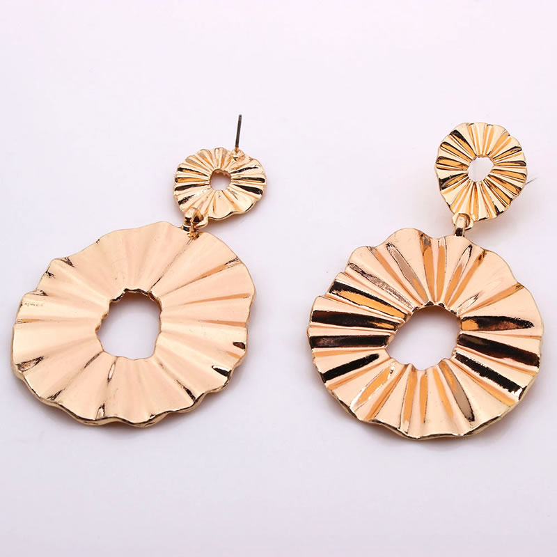 Fashion Gold Color Round Shape Design Pure Color Earrings,Drop Earrings