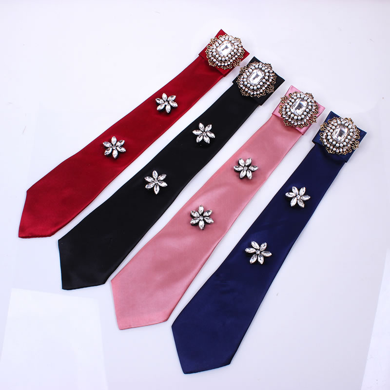 Fashion Red Flower Decorated Pure Color False Collar,Thin Scaves