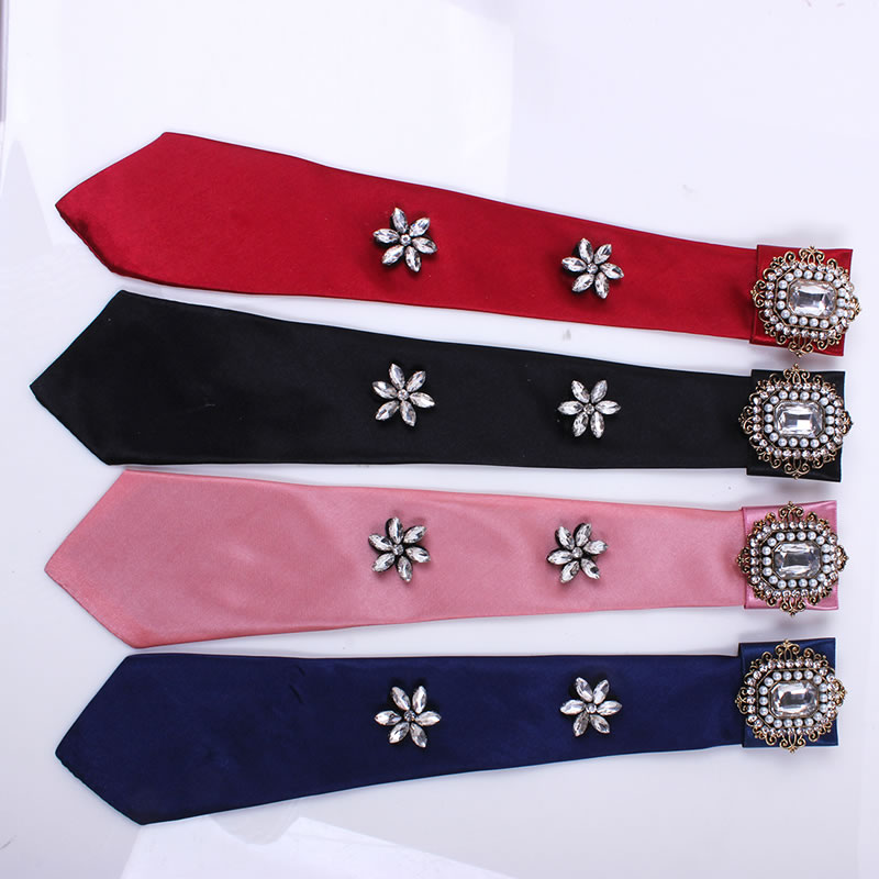 Fashion Pink Flower Decorated Pure Color False Collar,Thin Scaves