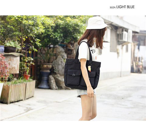 Fashion Beige Pure Color Decorated High-capacity Bag,Messenger bags