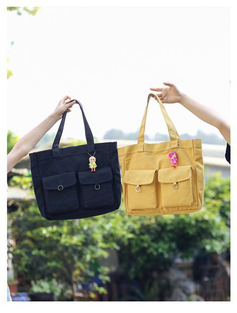 Fashion Yellow Pure Color Decorated High-capacity Bag,Messenger bags