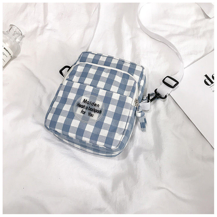 Fashion Black Grid Pattern Decorated Shoulder Bag (2pcs),Backpack