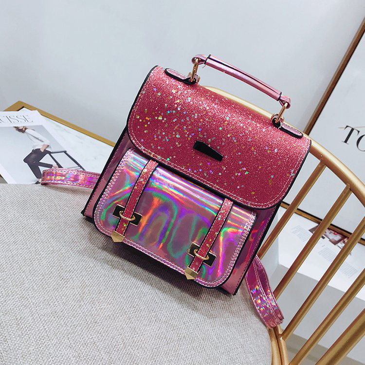 Fashion Pink Sequins Pattern Decorated High-capacity Bag,Backpack