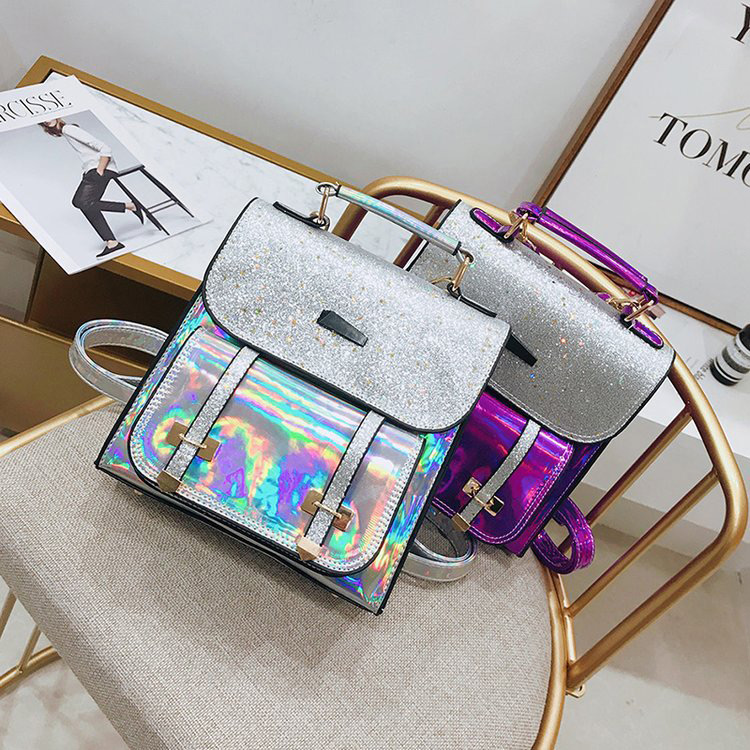 Fashion Silver Color Sequins Pattern Decorated High-capacity Bag,Backpack