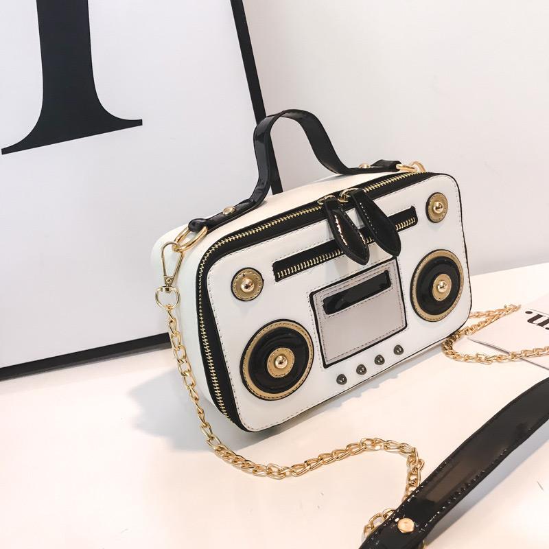 Fashion Gold Color Recorder Shape Design Shoulder Bag,Handbags