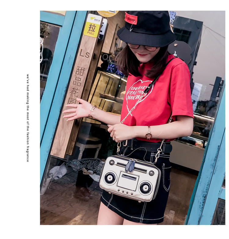Fashion Silver Color Recorder Shape Design Shoulder Bag,Handbags