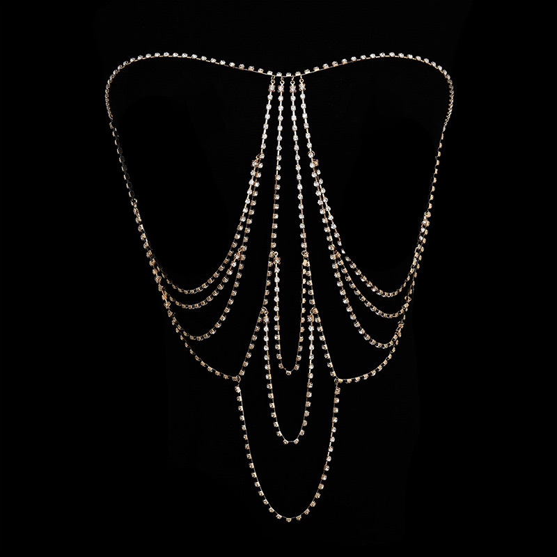 Fashion Silver Color Full Diamond Decorated Boday Chain,Body Piercing Jewelry