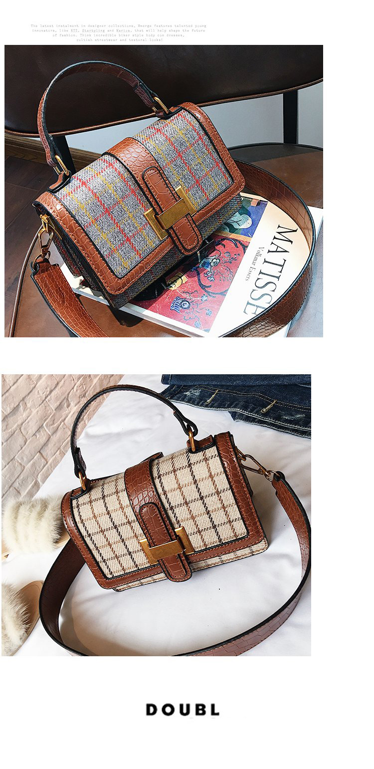 Fashion Khaki Belt Buckle Decorated Bag,Handbags