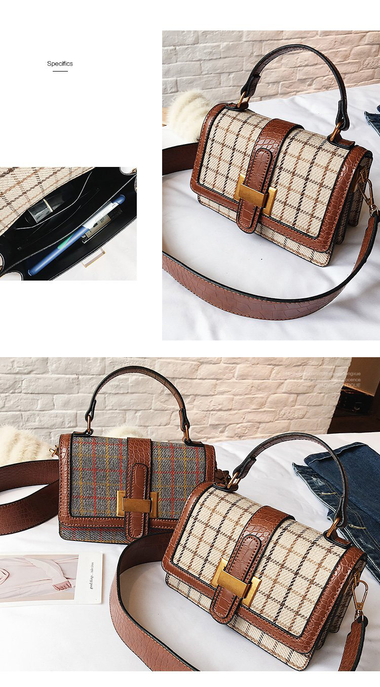 Fashion Gray Belt Buckle Decorated Bag,Handbags