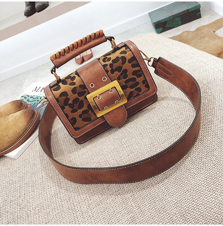 Fashion Brown Leopard Pattern Decorated Bag,Handbags
