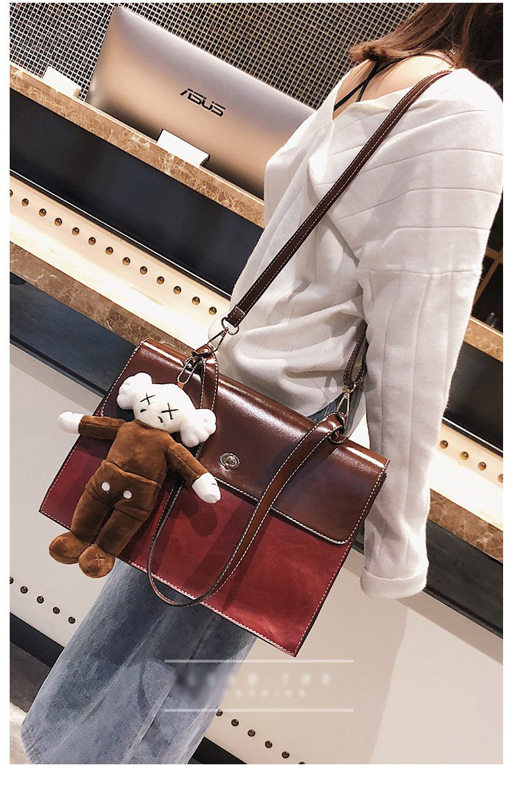 Fashion Claret Red Beer Doll Decorated Bag,Messenger bags