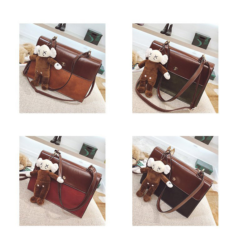 Fashion Brown Beer Doll Decorated Bag,Messenger bags