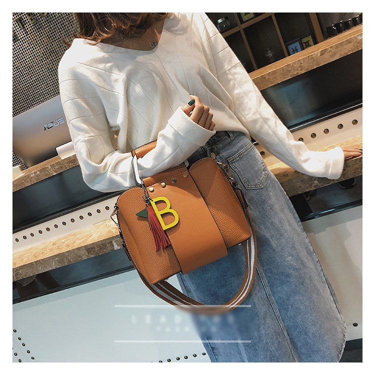 Fashion Brown Tassel Decorated Bag,Handbags