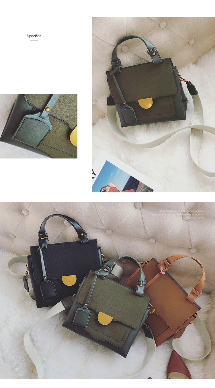 Fashion Green Pure Color Decorated Bag,Handbags