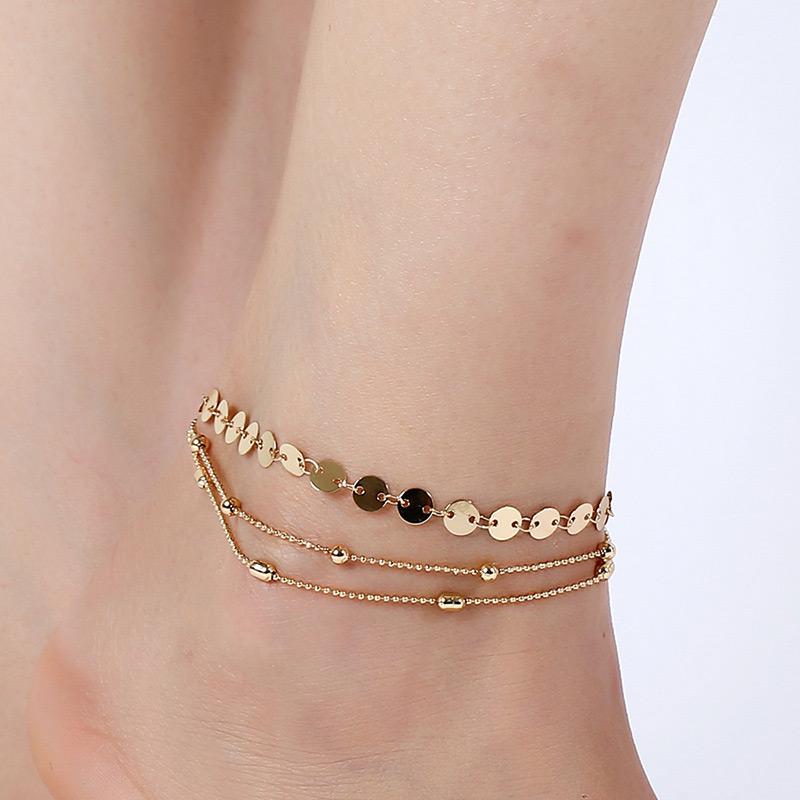 Fashion Gold Color Multi-layer Design Ankle Chain,Fashion Anklets
