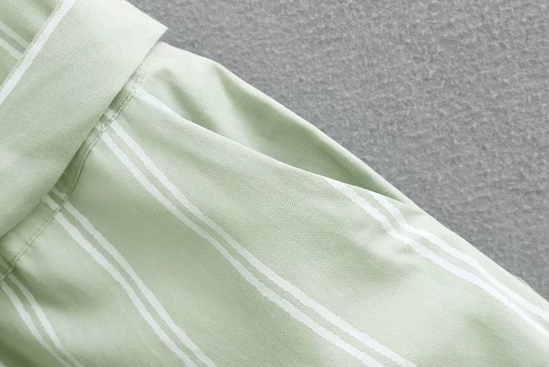 Fashion Green Stripe Pattern Decorated Jumpsuit,Pants