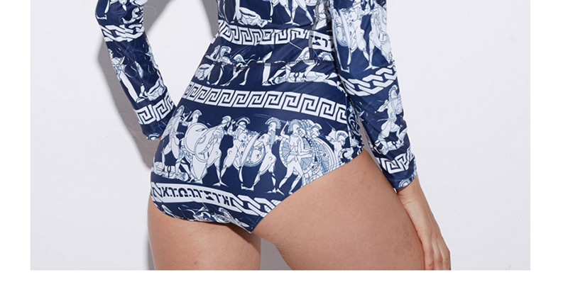 Sexy Blue Cartoon Pattern Decorated Simple Swimwear,One Pieces