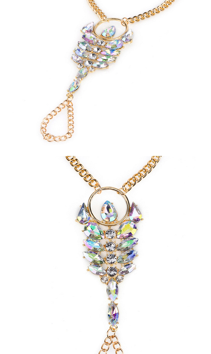 Trendy Multi-color Oval Diamond Decorated Simple Bracelet,Fashion Anklets