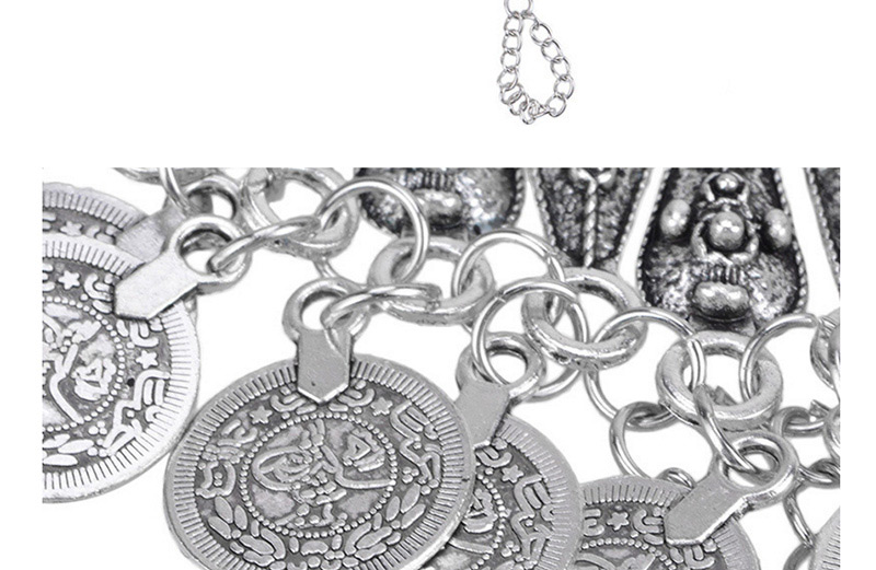 Trendy Silver Color Coins Pendanr Decorated Pure Color Anklet,Fashion Anklets